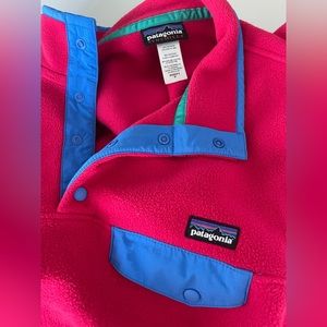 Patagonia Synchilla Snap-T Fleece Pullover pink multicolored size M